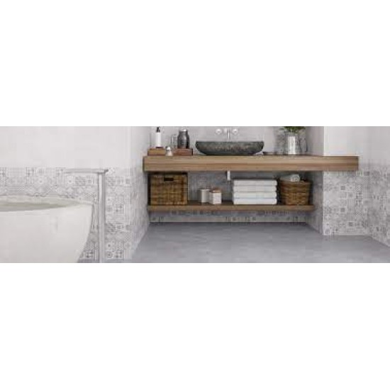 Πλακάκι Μπάνιου Abitare Dark Grey 5968 25x40 Σκούρο Γκρι Ματ